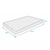Einzelmatratze orthopädisch anatomisch Memory Foam 18 cm 80x190 Super Top M Eigenschaften