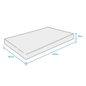 Orthopädische anatomische Matratze 18 cm Memory Foam 160x190 Super Top M Maße