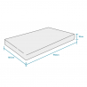 Orthopädische anatomische Matratze 18 cm Memory Foam 160x190 Super Top M Maße