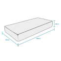 Anatomische orthopädische Memory Foam Einzelmatratze 80x190 cm, 28 cm, Royal Top M Auswahl