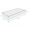 Anatomische orthopädische Memory Foam Einzelmatratze 80x190 cm, 28 cm, Royal Top M Auswahl
