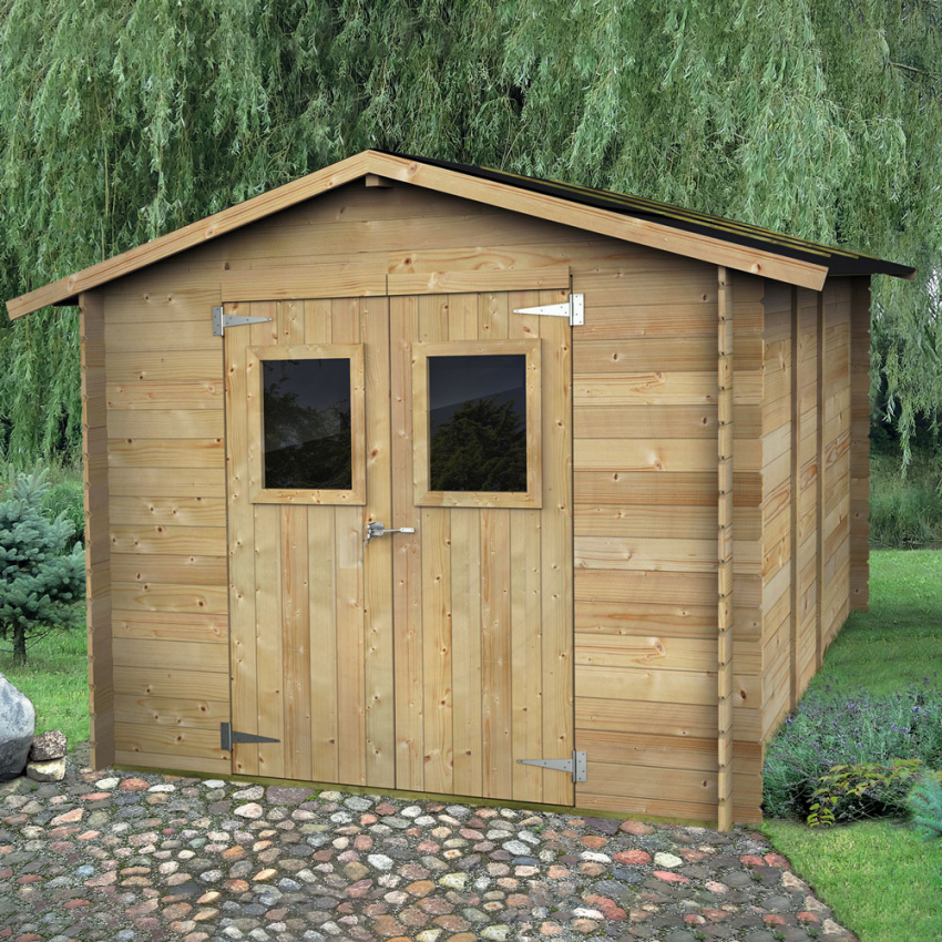 Garten-Holzhaus für Werkzeuge mit Doppeltür Hobby 248x248 Aktion Garten-Holzhaus für Werkzeuge mit Doppeltür Hobby 248x248 Aktion