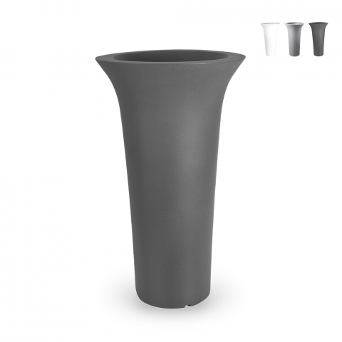 Hoher Pflanzkübel Ø 58 x 100 cm, rundes Design, Blumenkübel für Terrasse und Garten Flos Aktion
