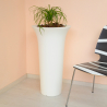 Hoher Pflanzkübel Ø 58 x 100 cm, rundes Design, Blumenkübel für Terrasse und Garten Flos Maße