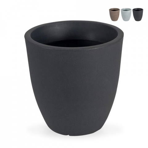 Hohe runde Vase Ø 50cm Garten Terrasse Design Orione