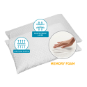 Dream Double - Paar Memory Fill Kissen mit Baumwollbezug Angebot