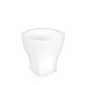 Hohe runde moderne Design-Outdoor-Vase mit Beleuchtungsset Domus