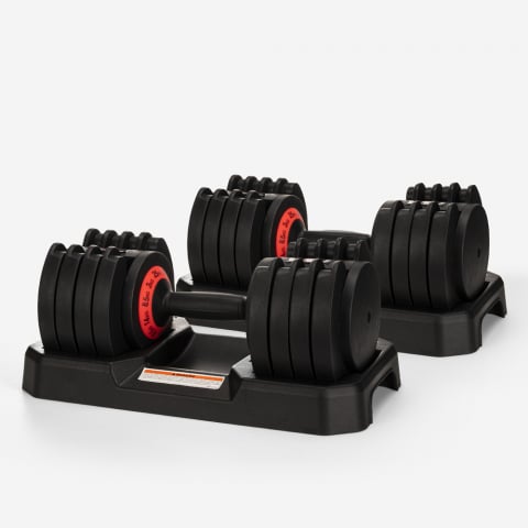 Paar Hanteln 2 x 25 kg Fitnessstudio Fitness Gewicht einstellbar Last Oonda Aktion