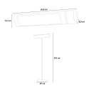 Infrarot-Heizstrahler mit Standfuß für innen und außen, 2000W, Skals High Katalog