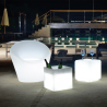 Würfeltisch mit LED-Licht für den Außenbereich 43x43cm für Restaurant Bar Cubo Bò