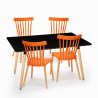 Esstisch Set 120x80cm schwarz 4 Stühle Designküche Restaurant Bar Genk Katalog