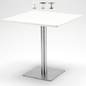 Quadratischer Tisch 90x90cm mit zentraler Basis für Bistros und Bars Horeca Modell