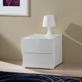 Nachttisch Schlafzimmer 2 Schubladen Hochglanz Weiß Onda Smart Aktion