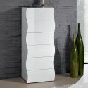 Design-Kommode Schlafzimmer mit 6 Schubladen Weiß Onda Septet Aktion