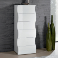Design-Kommode Schlafzimmer mit 6 Schubladen Weiß Onda Septet Aktion