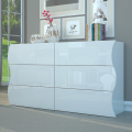 Moderne 6-Schubladen-Kommode Weiß Onda Sideboard für Schlafzimmer Aktion