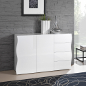 Küchenkommode Onda weiß 130 cm mit 2 Türen und 4 Schubladen Aktion