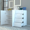 Küchenkommode Onda weiß 130 cm mit 2 Türen und 4 Schubladen Sales