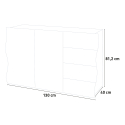Küchenkommode Onda weiß 130 cm mit 2 Türen und 4 Schubladen Katalog