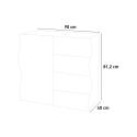 Wohnzimmerschrank Küche 90 cm 1 Tür 4 Schubladen Weiß Onda Living Katalog