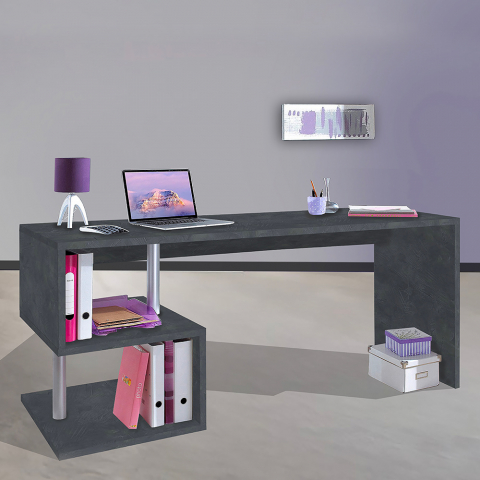 Design-Schreibtisch 180x60cm Anthrazit Büro Modern Esse 2 Report Aktion