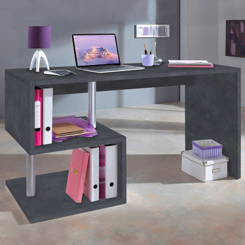 Design-Schreibtisch Büro Studio modern 140x60cm Anthrazit Esse 2 Report Aktion