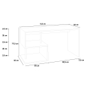 Design-Schreibtisch Büro Studio modern 140x60cm Anthrazit Esse 2 Report Rabatte