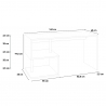 Design-Schreibtisch Büro Studio modern 140x60cm Anthrazit Esse 2 Report Rabatte