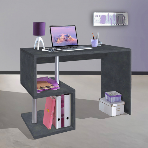 Design-Schreibtisch Büro modernes Studio Anthrazit 100x50cm Esse 2 Report Aktion