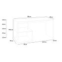 Bürotisch Schreibtisch modernes Design hochglanzweiß 100x50cm Esse 2 Rabatte