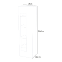 Weiße Wohnzimmer-Küchenvitrine mit 4 Glasregalen Daiquiri Katalog