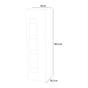 Moderne Wohnzimmer-Vitrine in Hochglanz-Schiefer mit 4 Glasböden Daiquiri Katalog