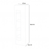 Moderne Wohnzimmer-Vitrine in Hochglanz-Schiefer mit 4 Glasböden Daiquiri Katalog
