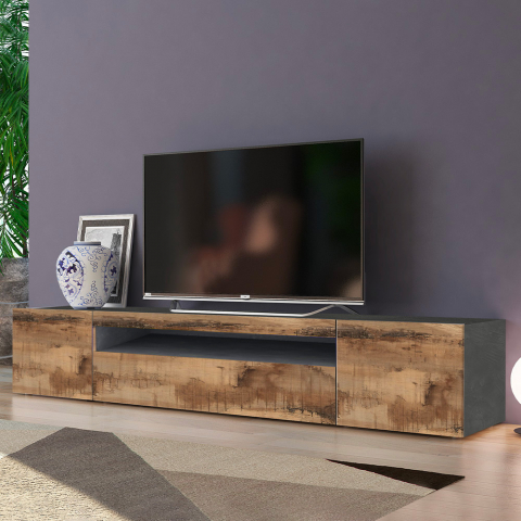 Design TV-Schrank Daiquiri Pero Ardesia L, 200 cm, 2 Türen, Klapp-Schublade Aktion