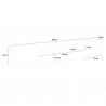 Design TV-Schrank Daiquiri Pero Ardesia L, 200 cm, 2 Türen, Klapp-Schublade Katalog