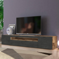 TV-Schrank 200 cm Design 2 Türen Klappschublade Daiquiri Ardesia Pero L Aktion