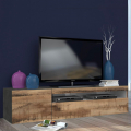 Industrielles TV-Rack 155 cm mit Klapptür und Schublade Daiquiri Pero Ardesia M Aktion