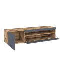 Industrielles TV-Möbel 155cm mit Klapptür und Schublade Daiquiri Ardesia Pero M Sales