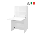 Platzsparender Schreibtisch 70x70cm klappbare Tischplatte Schrank Dalia Verkauf