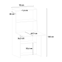 Platzsparender Schreibtisch 70x70cm klappbare Tischplatte Schrank Dalia Auswahl