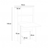 Klappbarer Platzspar-Schreibtisch Eckmodell 70x70cm Dalia II Maße