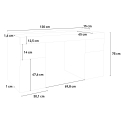 Büroschreibtisch 130x60cm platzsparend mit verschiebbarer Tischplatte Sliding L Ardesia Modell