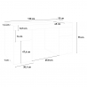 Büroschreibtisch 130x60cm platzsparend mit verschiebbarer Tischplatte Sliding L Ardesia Modell