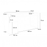 Schreibtisch mit Schiebefläche 100x60cm platzsparend für Homeoffice Sliding M Ardesia Modell