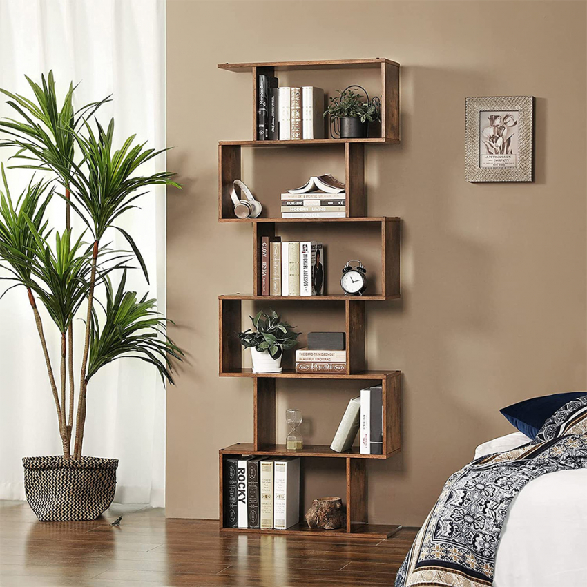 Moderne Bürosäule Bücherregal 6 Regale vertikal Design Calli Acero Aktion Moderne Bürosäule Bücherregal 6 Regale vertikal Design Calli Acero Aktion