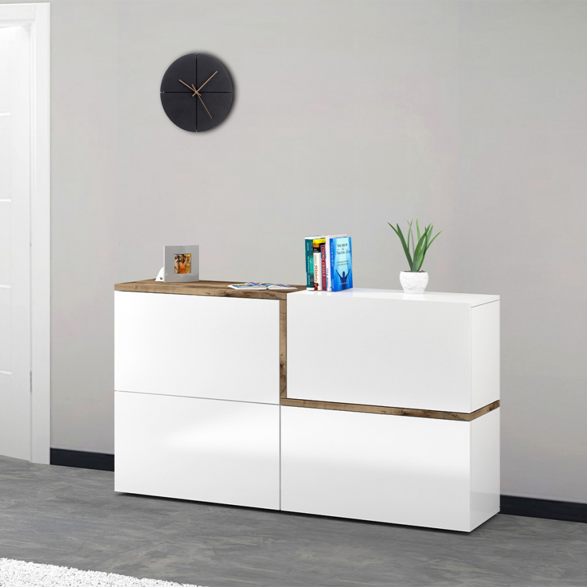 Sideboard 150cm 4 Klappen Wohnzimmer Esszimmer Zet Lumi Ahorn Aktion Sideboard 150cm 4 Klappen Wohnzimmer Esszimmer Zet Lumi Ahorn Aktion