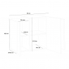 Weiß glänzendes und hölzernes Hängeregal mit 3 Türen für Wohnzimmer Corona Unit Maple Katalog