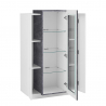 Design Wohnzimmervitrine in Schiefer und Hochglanz Weiß Corona Sales