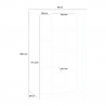Design Wohnzimmervitrine in Schiefer und Hochglanz Weiß Corona Katalog