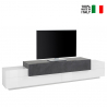TV-Schrank 240 cm, 4 Fächer, 3 Türen, modernes Design, Corona Low Ardesia Verkauf